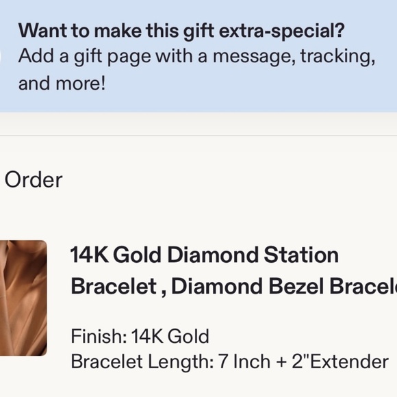 14k and lab diamond bracelet - Picture 4 of 9